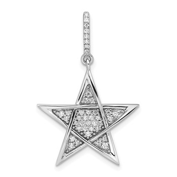 Sterling Silver CZ Star Pendant