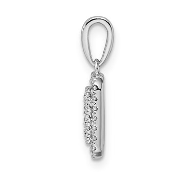 White Alloy CZ Fashion Pendant — alternate view