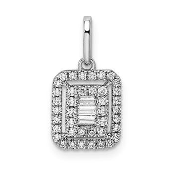 White Alloy CZ Fashion Pendant