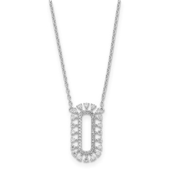 White Alloy CZ Fashion Necklace