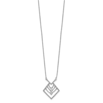 White Alloy CZ Fashion Necklace — alternate view
