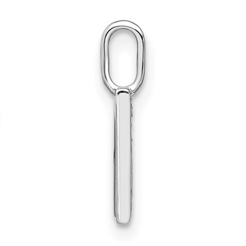 14K White Gold Diamond Lower Case Letter M Initial Pendant — alternate view