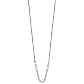 14k White Gold 1/2 carat Lab Grown Diamond VS/SI+ G+ Adjustable up to 24 inch Tennis Style Bolo Necklace — alternate view