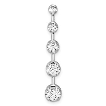 Sterling Silver CZ Graduated Pendant