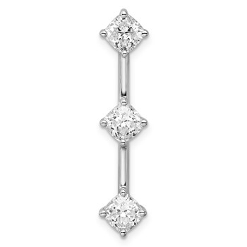 Sterling Silver CZ Graduated Pendant