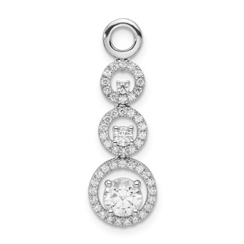 Sterling Silver CZ Graduated Pendant