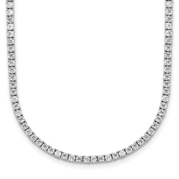 Sterling Silver CZ Bolo Necklace