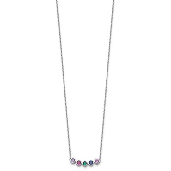 14KW 5 Family Birthstone Necklace Mounting — alternate view