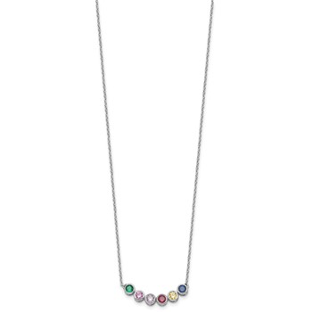 14KW 6 Family Birthstone Necklace Mounting — alternate view