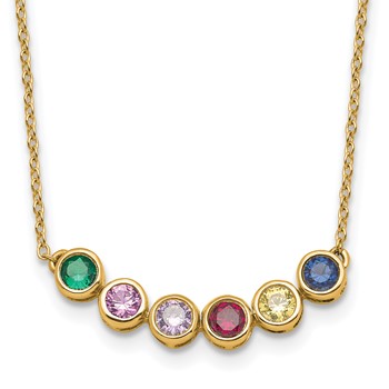 14K 6 Family Birthstone Necklace Mounting