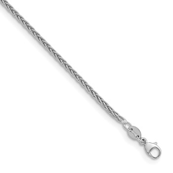 Herco Platinum Polished 2mm Solid Wheat 22 inch Chain