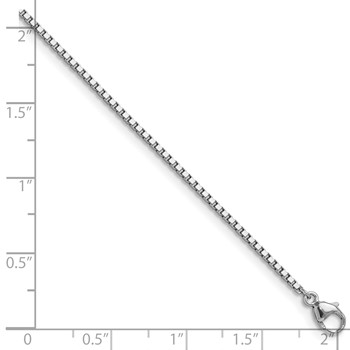 Herco Platinum Polished 1.4mm Solid Box 24 Inch Chain — alternate view