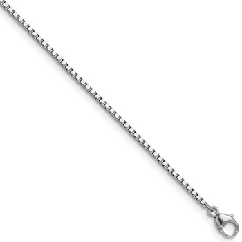 Herco Platinum Polished 1.4mm Solid Box 24 Inch Chain