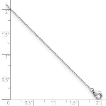 Herco Platinum Diamond-cut .70mm Oval Cable 24 Inch Chain — alternate view