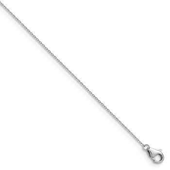 Herco Platinum Diamond-cut .70mm Oval Cable 24 Inch Chain