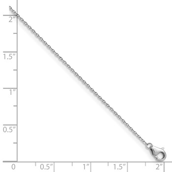 Herco Platinum Diamond-cut 1.1mm Oval Cable 20 Inch Chain — alternate view