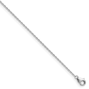 Herco Platinum Diamond-cut 1.1mm Oval Cable 20 Inch Chain