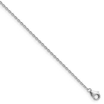 Herco Platinum Diamond-cut 1.35mm Oval Cable 20 Inch Chain