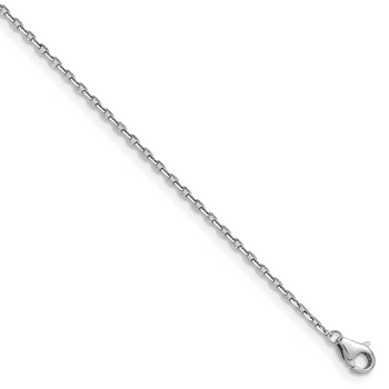 Herco Platinum Diamond-cut 1.5mm Oval Cable 16 Inch Chain
