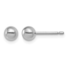 Image of Herco Platinum Polished 5.0mm Ball Post Earrings