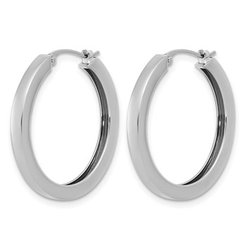 Herco Platinum Polished 2.4mm Hoop Earrings — alternate view