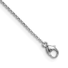 Image of Herco Platinum Polished 1.3mm Solid Rolo 16 inch Chain
