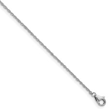 Image of Herco Platinum Polished 1.10mm Singapore Chain 18 Inch Necklace