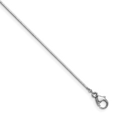 Image of Herco Platinum Polished .80mm Square Snake Chain 18in Necklace