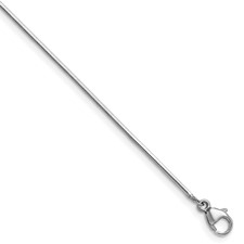 Image of Herco Platinum Polished .90mm Square Snake Chain 18in Necklace