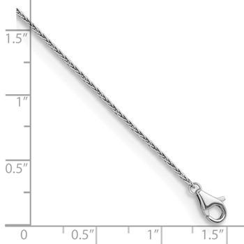 Herco Platinum Solid 1.0mm Wheat 16 inch Chain — alternate view