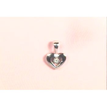 10kw Diamond Heart Pendant - No chain, 1-125' RD DIA. - Mel:F53