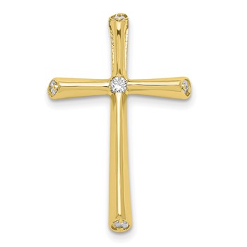 10ky Diamond Cross Pendant