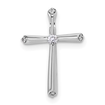 10k WG Diamond Cross Pendant 1-.03, 4-.01 RD DIAS. - Dia: RDG-I3 Mel:RDG-I3