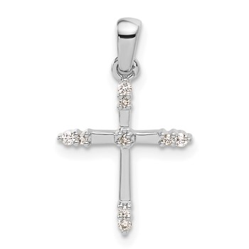 10kw Diamond Cross Pendant
