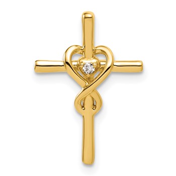 10ky Diamond Cross Pendant