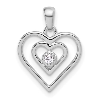 10kw Diamond Heart Pendant