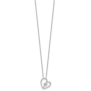 10kw Diamond Heart 18" Necklace — alternate view