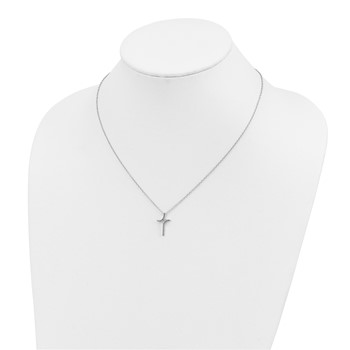 10kw Diamond Cross Pendant — alternate view