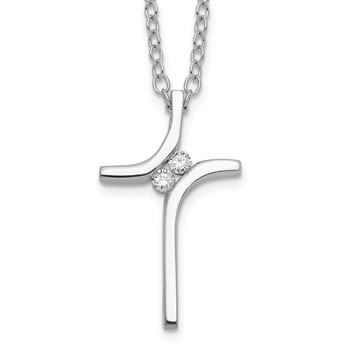 10kw Diamond Cross Pendant