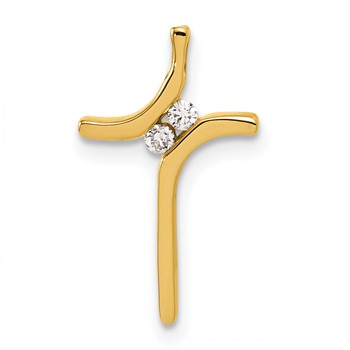 10ky Diamond Cross Pendant