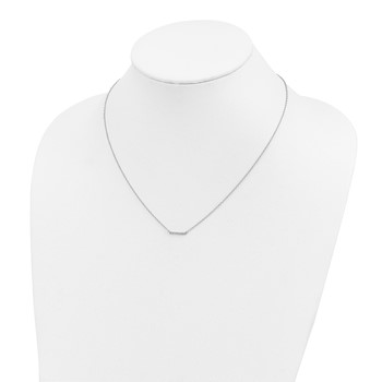 Sterling Silver Diamond Bar Necklace — alternate view