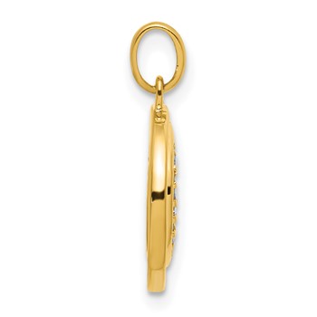 10ky Diamond Moon & Stars Pendant — alternate view