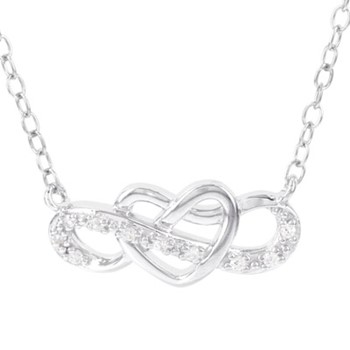 10ky Diamond Infinity Necklace - Mel:S43