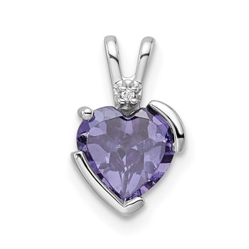 10kw Diamond and AM Heart Pendant -7X7 HS AM- Mel:F53