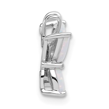 10kw Diamond and Cr. Opal Butterfly Pendant 6X4, 5X3 CROP- Mel:S45 — alternate view