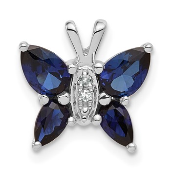 10kw Diamond and CPSA Butterfly Pendant 6X4, 5X3 CRSA- Mel:S45