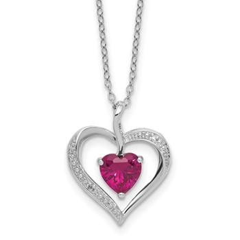 SS Created Ruby & Diamond Pend