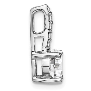 Sterling Silver Rhodium-plated Diamonore Drop Necklace — alternate view