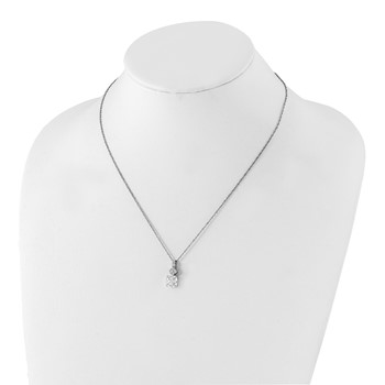 Sterling Silver Rhodium-plated Diamonore Necklace — alternate view
