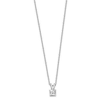 Sterling Silver Rhod-plated Diamonore Princess 16 in w/2in ext Necklace